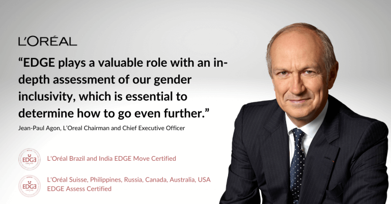 L’Oréal Brazil and India EDGE Move Certified, Jean-Paul Agon
